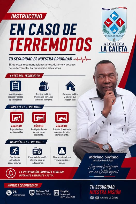 Comunidad de La Caleta se prepara ante posibles terremotos con medidas preventivas